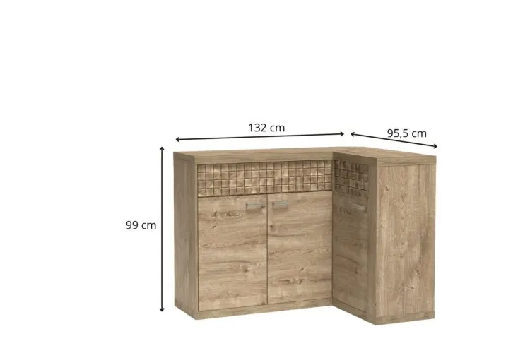 NATURAL N-15 CORNER CABINET