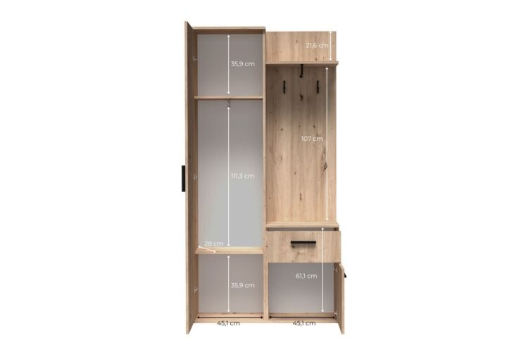 GARDEROBA Z LUSTREM LUX