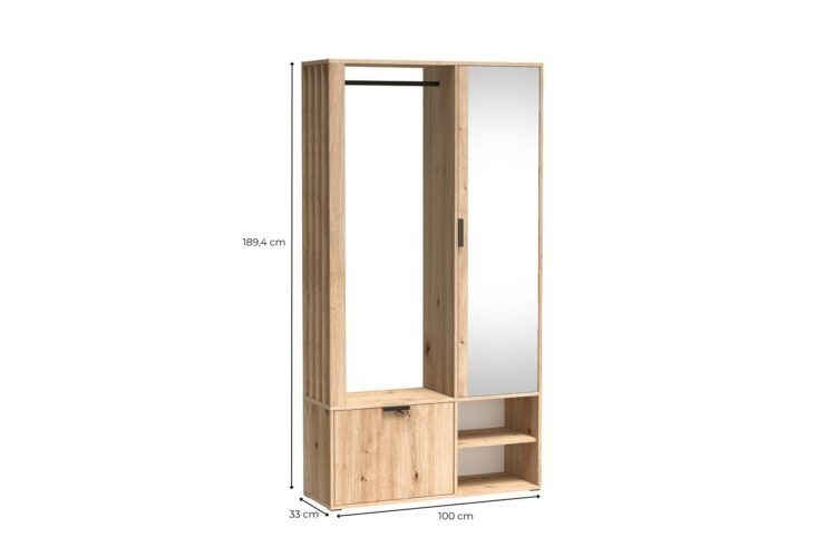 GARDEROBA Z LUSTREM MILO