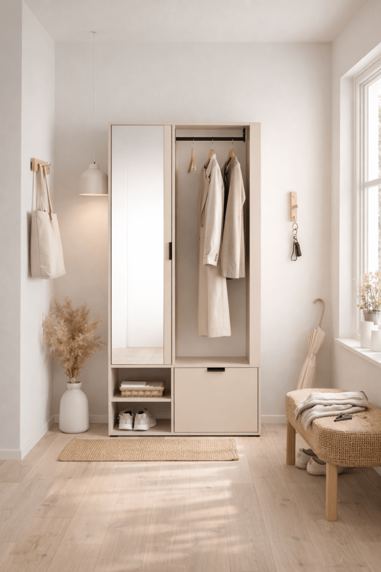 GARDEROBA Z LUSTREM MILO UNI