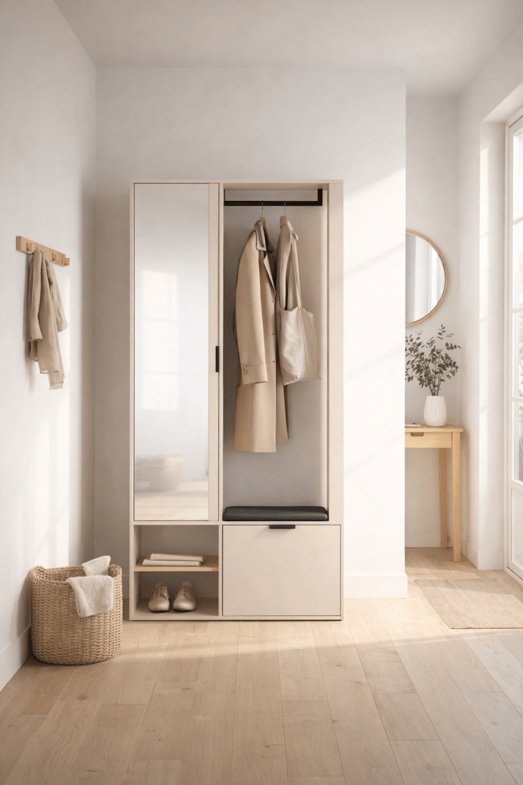 GARDEROBA Z LUSTREM MILO UNI