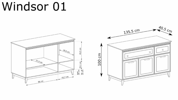CHEST OF DRAWERS W-1