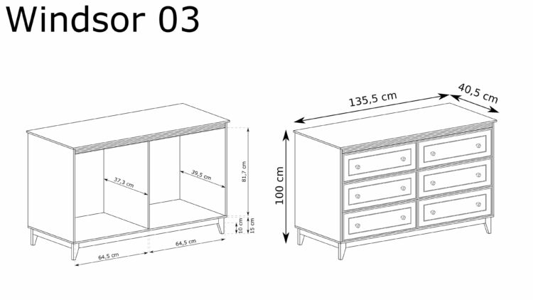 CHEST OF DRAWERS W-3
