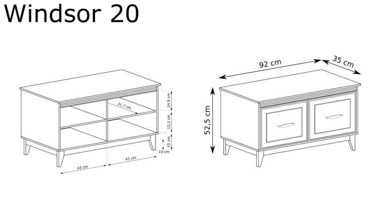 SZAFKA NA BUTY WINDSOR W-20