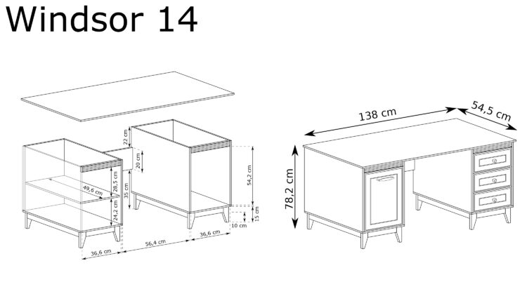 Biurko WINDSOR W-14